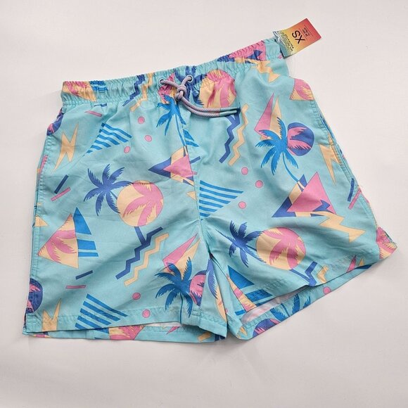 NWT‎ Men's Primark 80's Summer Swim Trunks with Liner Size XS - Picture 1 of 5